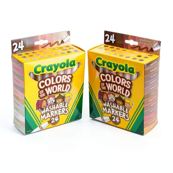 Crayola Skin Tone Markers 24 Colors Washable Kids Art-3