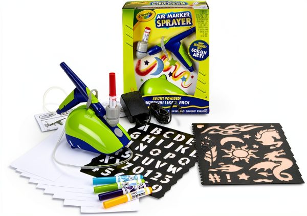 Crayola Air Marker Sprayer Set Washable Art Kit for Kids-1