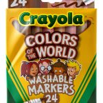 Crayola Skin Tone Markers 24 Colors Washable Kids Art-0