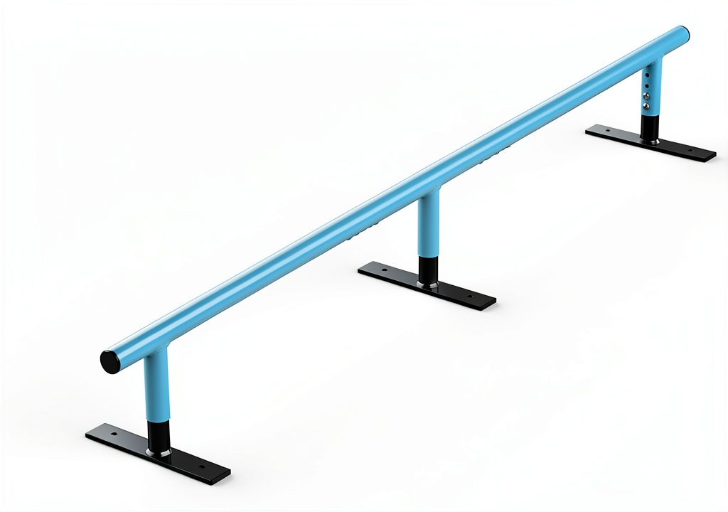 AUH Skateboard Ramp Grind Rail in use
