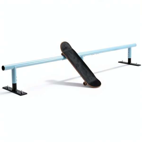 AUH Skateboard Ramp Grind Rail 71 inch Blue Metal-4