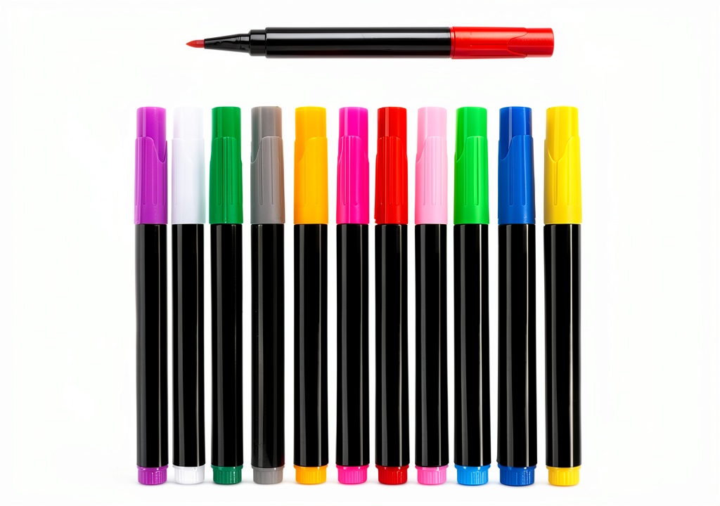 Timisigns neon markers set showing all 12 bright colors arranged neatly