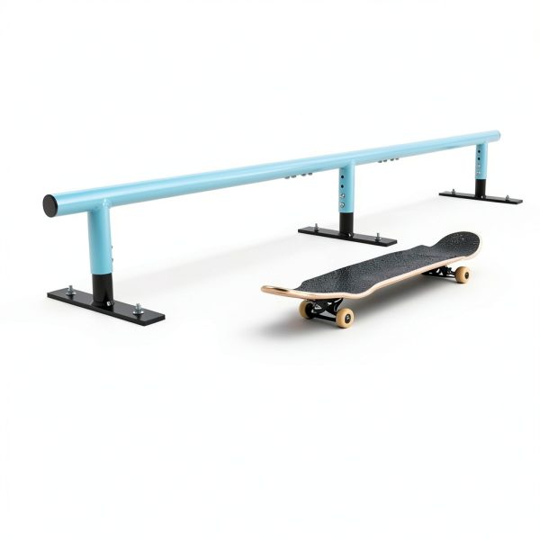 AUH Skateboard Ramp Grind Rail 71 inch Blue Metal-3