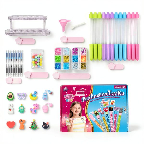 MOMUSE DIY Glitter Pen Craft Kit for Kids Fantasy Theme-5