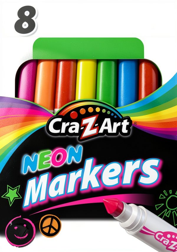 Cra-Z-Art Broadline Markers 8 Colors Kids Coloring Pens-0