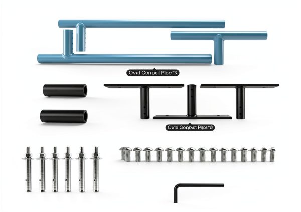 AUH Skateboard Ramp Grind Rail 71 inch Blue Metal-6