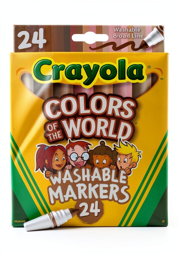 Crayola Skin Tone Markers 24 Colors Washable Kids Art-5