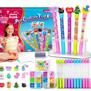 MOMUSE DIY Glitter Pen Craft Kit for Kids Fantasy Theme-0