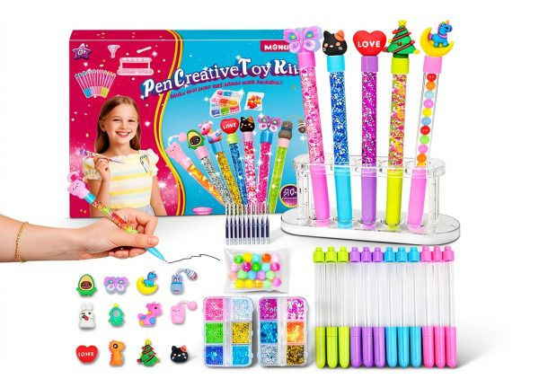 MOMUSE DIY Glitter Pen Craft Kit for Kids Fantasy Theme-0