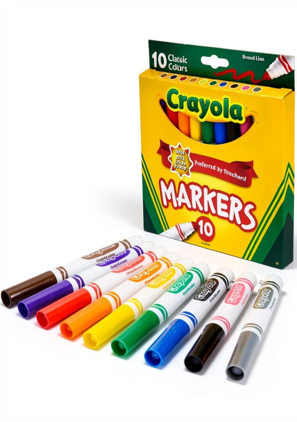Crayola Markers Bulk 10 Count Pack for Classroom-3