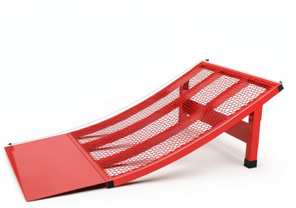 BMX Jump Ramp DOLEMODUO Iron Skateboard Ramp Red-3