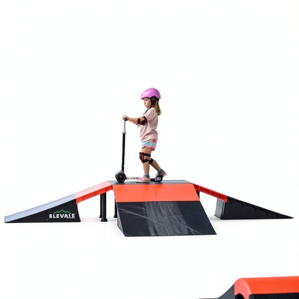 Elevate Outdoor Red Skateboard Ramp Polypropylene-6
