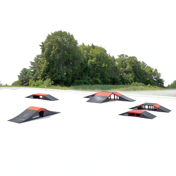 Elevate Outdoor Red Skateboard Ramp Polypropylene-7