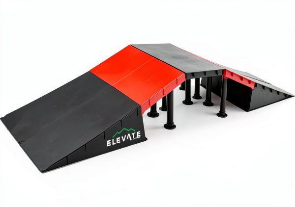 Elevate Outdoor Red Skateboard Ramp Polypropylene-0