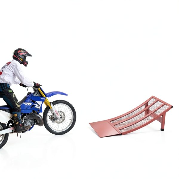 BMX Jump Ramp DOLEMODUO Iron Skateboard Ramp Red-5