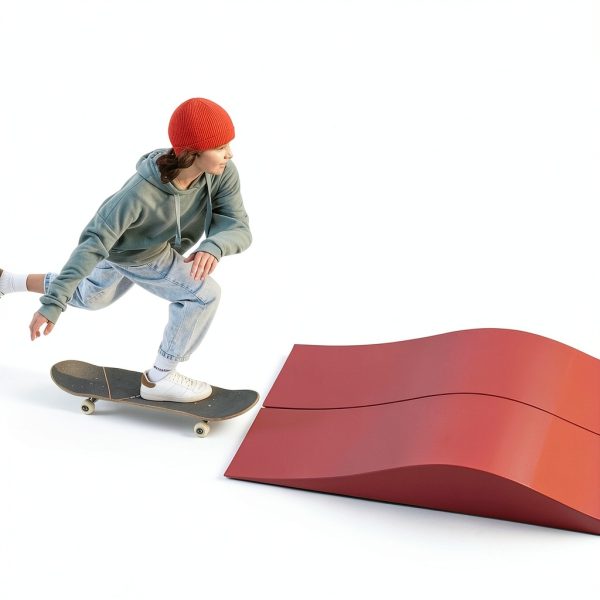 ZOUXIKOU Skateboard Ramp ABS Plastic Beginners-4
