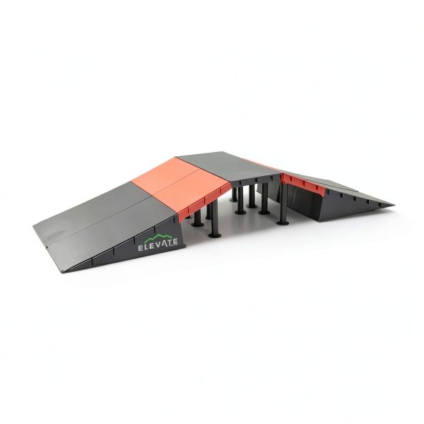 Elevate Outdoor Red Skateboard Ramp Polypropylene-3