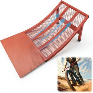 BMX Jump Ramp DOLEMODUO Iron Skateboard Ramp Red-0