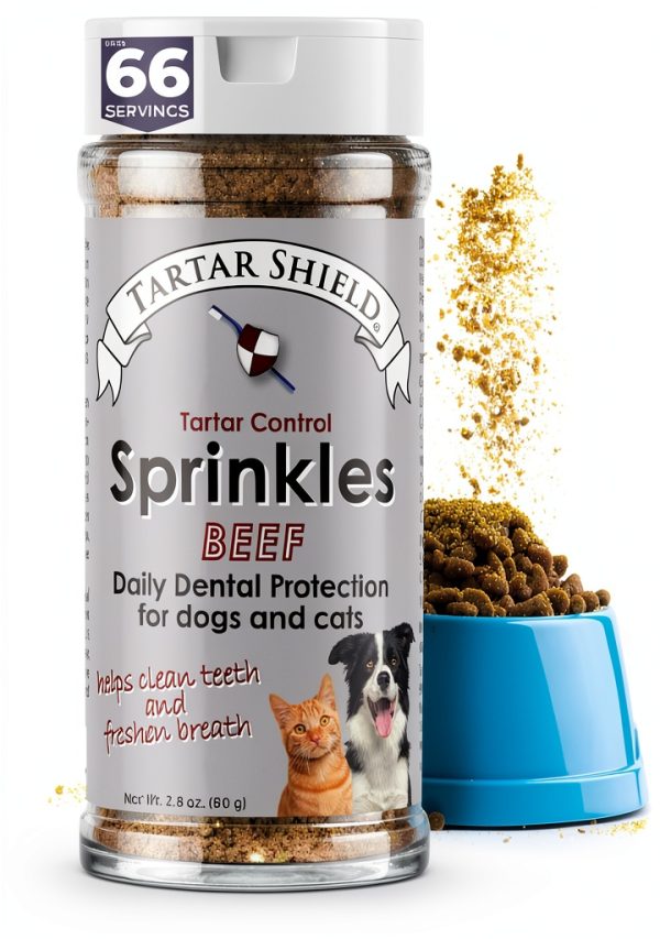 Tartar Shield Dental Sprinkles Human-Grade Beef Topper for Dogs & Cats-0