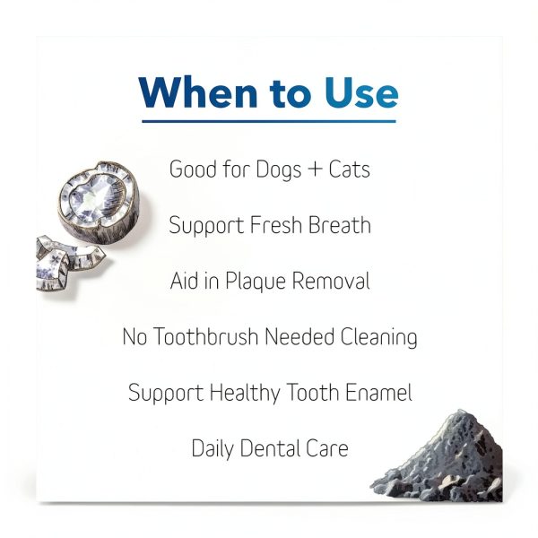 InClover Dog and Cat Dental Powder for Teeth Cleaning and Enamel and Gum Health, Natural Pet Supplement, Breath Freshener - Naturally Flush Away Tartar, No Brushing Necessary-4