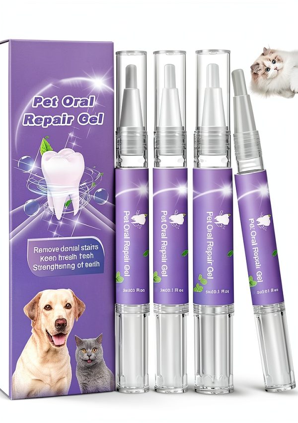 Pet Oral Repair Gel by Vizela 6 Pack Care for Dogs & Cats,Fresh Breath-0