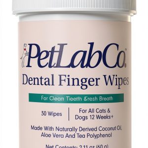 PetLab Co. Dental Finger Wipes - Easy to Use Dog & Cat Teeth Cleaner - Freshens Breath & Provides A Thorough Clean – Supports Overall Oral Hygiene – Alcohol & Fragrance Free - Packaging May Vary-0