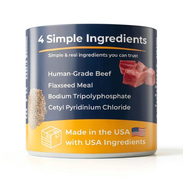 Tartar Shield Dental Sprinkles Human-Grade Beef Topper for Dogs & Cats-4