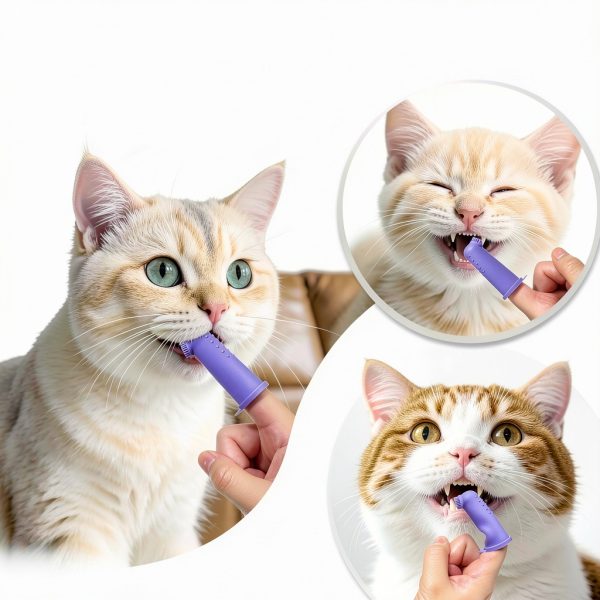 Cat Toothbrush Kit VVHOMIFE - Coconut Chicken Flavor, 2.5 oz-4