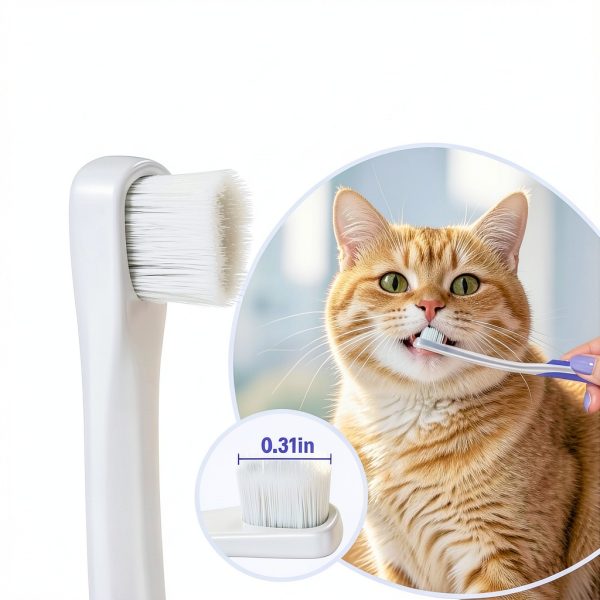 Cat Toothbrush Kit VVHOMIFE - Coconut Chicken Flavor, 2.5 oz-3