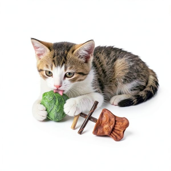 Fish Bone Cat Toy by Purrident Natural Wooden Dental Chew with Catnip-1