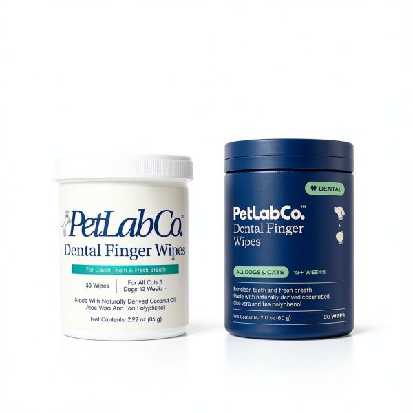 PetLab Co. Dental Finger Wipes - Easy to Use Dog & Cat Teeth Cleaner - Freshens Breath & Provides A Thorough Clean – Supports Overall Oral Hygiene – Alcohol & Fragrance Free - Packaging May Vary-1
