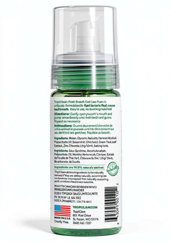 TropiClean Fresh Breath Dental Foam Spray for Dogs & Cats 4.5oz USA-1