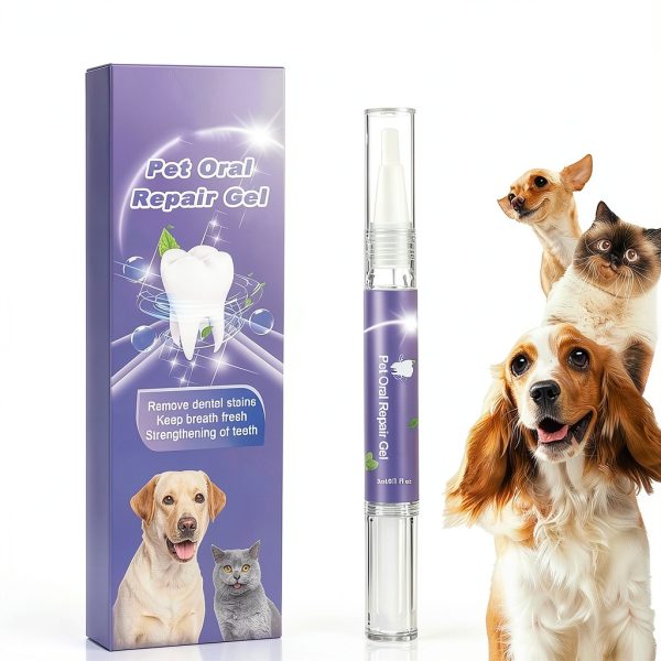Pet Oral Repair Gel by Vizela 6 Pack Care for Dogs & Cats,Fresh Breath-5