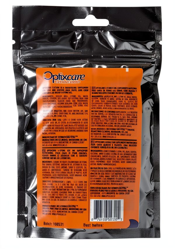Optixcare 72-2 L-Lysine Chews for Cats - Chicken Flavor, 60 Count-1