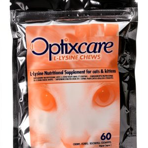 Optixcare 72-2 L-Lysine Chews for Cats - Chicken Flavor, 60 Count-0