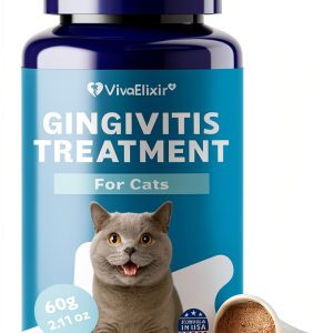 Cat Dental Care - gingivitis Treatment - Relieves Bad Breath, Supports Teeth, Gums, Mouth & Digestion, Removes Plaque, Controls Tartar, Promotes Cat Mouth Health, Natural Extracts, 2.11 oz Powder-0