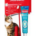 Petrodex Dental Care Kit for Cats, Cat Toothbrush and Toothpaste, Cleans Teeth and Fights Bad Breath, Reduces Plaque Tartar Formation, Malt Flavor, 2.5oz Toothpaste + Toothbrush-0
