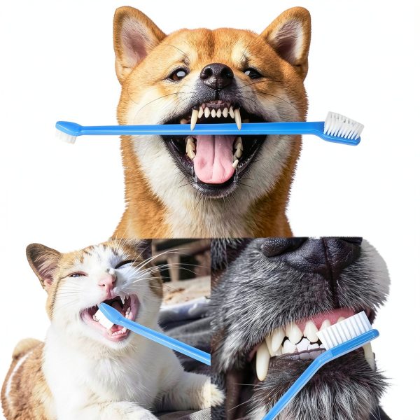 Dog Toothbrush Set of 8 Newday Dual‑Headed Soft Bristles for Pets-4