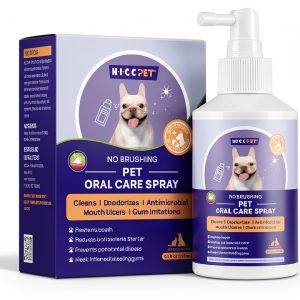 HICC PET Dog Dental Care Spray, Vet-Recommended Breath Freshener & Teeth Cleaning Spray, Eliminate Bad Breath, Relieve Gum Redness & Infections, Reduce Plaque & Tartar, No Brushing, 5.1 Fl Oz-0