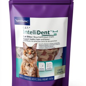 Virbac CET IntelliDent Cat Bites Dental Treats Chicken Flavor 90pcs-0