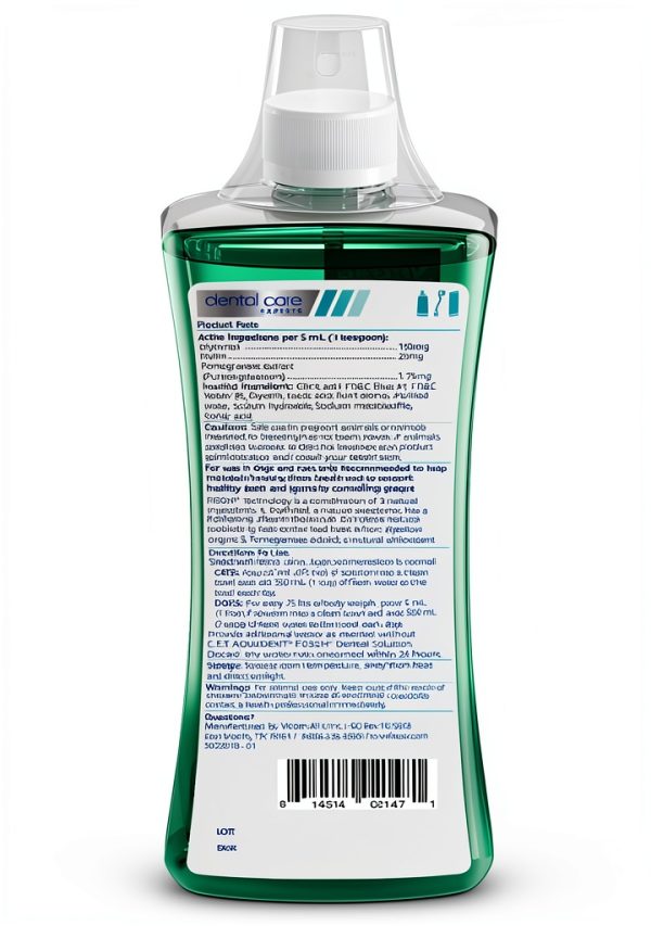 Virbac C.E.T. Aquadent Dental Solution for Dogs & Cats 500ml Sea Green-1